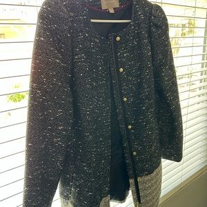 NWT Banana Republic black and gray coat